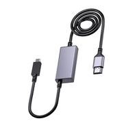 Lodoot Adaptador USB C a HDMI 4K con carga PD60W para laptop, tablet, configuración de monitor doble para dispositivos de juego y portátiles