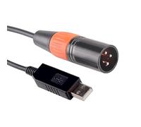 Lodoot Adaptador USB RS485 a DMX512 de 3 pines para controlador de iluminación de escenario de PC, regulador de intensidad RS485, cable convertidor de 1,5 m