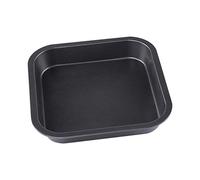 Lodoot Bandeja cuadrada de acero al carbono para pizza, molde para tartas y pan, acero al carbono negro + revestimiento antiadherente