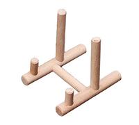 Lodoot Bandeja de té de madera para tartas, soporte para mesa de stent, marco de fotos, estante de tienda