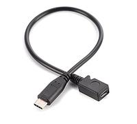 Lodoot Cable de datos de carga USB tipo C a adaptador USB tipo C macho a microUSB hembra, cable de carga de 27 cm, cable USB tipo C a USB