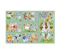 Lodoot Calcomanías electrostáticas para ventana para el hogar y decoración, fáciles de aplicar y quitar, 9 unidades/juego