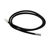 Lodoot Collar de cordón de goma de 3 mm con cierre de acero inoxidable