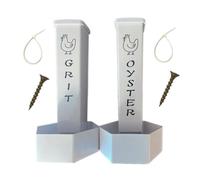 Lodoot Comedero de concha de ostras para pollos, comedero de grano de pollo, comedero colgante resistente para pollos, accesorios para gallineros
