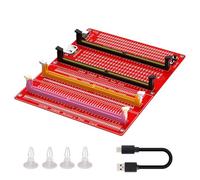 Lodoot Comprobador de memoria DDR3/4/5 RDIMM/UDIMM con indicadores LED, botón de fuente de alimentación USB C, tarjeta de memoria DDR3/4/5 para computadora