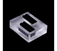 Lodoot Crystal Boxes - Caja de almacenamiento transparente para joyas, soporte de exhibición de acrílico para insertar terciopelo negro