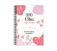 Lodoot Diario de recuerdos para madre e hija en español, cuaderno de 100 momentos especiales para diario y dibujo