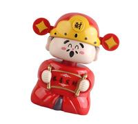 Lodoot God of Wealth - Adorno de coche con energía solar para salpicadero de coche, decoración interior de ventana y escritorio