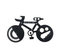 Lodoot Herramienta multifuncional de acero inoxidable para tarjetas de bicicleta con abridor de botellas y destornillador, adecuada para acampar al aire libre, senderismo