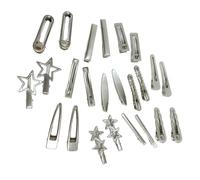 Lodoot Juego de 24 pinzas para el pelo con estrella de cinco puntas, estilos coreanos de los años 2000, adorno decorativo para el cabello