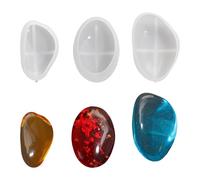 Lodoot Juego de 3 piedras multiusos de silicona resistente para manualidades de cemento y resina para el hogar