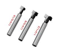 Lodoot Juego de 3 piezas de vástago de 6 mm para ranura en T para brocas de agujero de llave, fresado y cuchillos