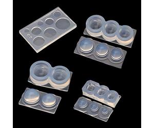 Lodoot Juego de 4 moldes de silicona con forma de esfera hueca para moldes de resina epoxi para hacer juguetes con forma de esfera hueca