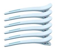 Lodoot Juego de 6 pinzas para el pelo, pinzas para el pelo de pico de pato, horquillas para seccionar, suministros de peluquería para mujeres, corte de pelo, permanente y zona de teñido de