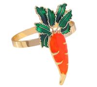 Lodoot Juego de 6 servilleteros de zanahoria, servilleteros de Pascua, anillos de servilleta de zanahoria, perfectos para reuniones de otoño y celebraciones