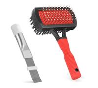 Lodoot Limpiador de bobinas evaporadoras de doble cara con peine de aleta para un mantenimiento eficiente de aire acondicionado, mango de diseño ergonómico, cepillo de bobina evaporadora