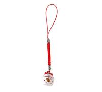 Lodoot Llaveros con colgante de gato de la suerte de estilo japonés, con campanas, cordón para teléfono para buena escena, diseño de gato de la suerte