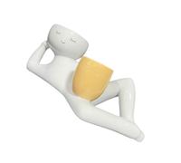 Lodoot Macetas relajantes con diseño de persona que sostiene el cuerpo, jarrón, decoración de resina, divertidas macetas para suculentas, cactus, plantas pequeñas