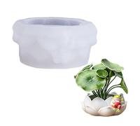 Lodoot Molde creativo de silicona para macetas hechas a mano, soporte para joyas y soporte para velas