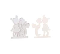 Lodoot Molde de silicona para decoración de cemento de niño y niña, adorno decorativo, herramienta de manualidades, molde de figuras artísticas de yeso