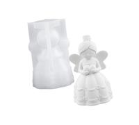 Lodoot Molde de silicona para muñeca de princesa angélica seguro para resina, fácil de desmoldar, decoración del hogar, fabricación de velas y jabón