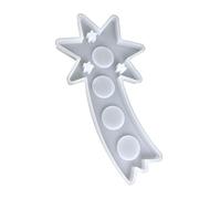 Lodoot Molde de silicona para portavelas de 4 agujeros, cinta de estrella de Navidad, molde de yeso, decoración del hogar