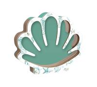 Lodoot Organizadores de madera con conchas marinas para decoración de playa, vitrina de conchas naturales, soportes para perlas, caja de almacenamiento, adorno de escritorio