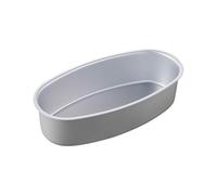 Lodoot Paquete de 6 moldes ovalados multifuncionales para hornear pasteles con textura de aleación de aluminio para cocina y postres
