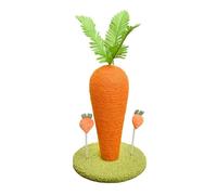 Lodoot Rascador con forma de zanahoria para gatos con base de almohadilla para gatitos pequeños, rascadores de sisal natural para gatos de interior