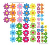 Lodoot Recortes de flores de primavera para decoración de aula para tablón de anuncios, escuela, fiesta temática de primavera