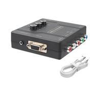 Lodoot RGBS SCART VGA a YPBPR Adaptador de consolas convertidor de componentes compatible con un solo canal de color para consolas de juegos