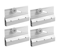 Lodoot Rodillos de puerta de ducha sin marco con soportes de montaje ajustables para paneles de vidrio de 1/4 pulgadas. Características de rodillos de puerta de ducha de aluminio cromado sin marco