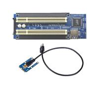 Lodoot Tarjeta adaptadora PCIE pequeña a doble extensión con cable USB ASM1083 control principal para placa de computadora