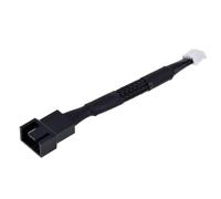 Lodoot Tarjeta gráfica PWM adaptador de ventilador Cable de conexión pequeño de 4 pines a 3 pines 4 pines negro trenzado cable de ventilador negro