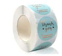 Lodoot Thank You for Supporting My Small Business Cards and Sticker - Tarjeta de agradecimiento con lámina dorada para tiendas minoristas