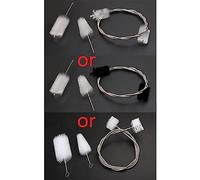 Lodoot Trompeta - 3 cepillos de boquilla para cepillos flexibles para el hogar, dormitorio, instrumento, pequeño cepillo de limpieza