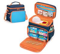 LoDrid Bolsa de almacenamiento compatible con Little Tikes Story Dream Machine Books Starter Set, funda de transporte con asa y correa para el hombro para libro de cuentos, personajes, azul, solo