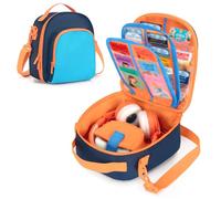 LoDrid Bolsa de Almacenamiento Compatible con Yoto Mini (edición 2024), Estuche de Transporte portátil, Tarjetero con Capacidad para hasta 30 Tarjetas, Azul (Solo Bolsa)