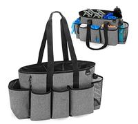 LoDrid Bolsa de limpieza con separadores para suministros de limpieza, organizador de limpieza con correa de asa para trabajos de limpieza, Gris (solo bolsa)