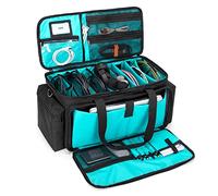 LoDrid Cable File Gig Bag con Parte Inferior Acolchada Desmontable y divisores, DJ Wire Bag para portátil de 15,6", Equipo de Sonido, Equipo de DJ, Accesorios para músicos