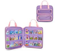 LoDrid Estuche de Viaje Compatible con Little Tikes Story Dream Machine los Libros, con Capacidad para hasta 8 Personajes y 24 Libros para la colección Storybook, Characters, Morado (Solo Bolsa)