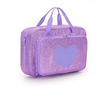 LoDrid Funda de Transporte Compatible con Barbie de 12 Pulgadas, Bolsa de Almacenamiento para muñecas con asa y múltiples Bolsillos para Guardar 6 muñecas, Ropa y Otros Accesorios, Purple