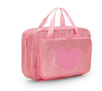 LoDrid Funda de transporte compatible con muñecas Barbie de 12 pulgadas, bolsa de almacenamiento para muñecas con asa y múltiples bolsillos para guardar 6 muñecas, ropa y otros accesorios, Pink