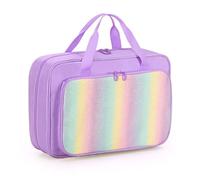 LoDrid Funda de transporte compatible con muñecas Barbie de 12 pulgadas, bolsa de almacenamiento para muñecas con asa y múltiples bolsillos para guardar 6 muñecas, ropa y otros accesorios, Purple