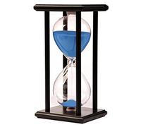 Lodunsyr Reloj de arena con temporizador de 45 minutos, reloj de arena para decoración de Navidad, Año Nuevo, cumpleaños, mesa de té, café, libro, estante escolar, marco de madera, temporizador de