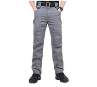 Loeay Pantalones de Combate Tácticos Militares para Hombres - Pantalones de Carga con Múltiples Bolsillos Elásticos - Estilo Ejército Swat - Gris XXL