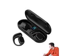 LOEBKE Wireless Ear Hanging Bluetooth Headset,Open Ear Clip Headphones, Wireless Earbuds Bluetooth 5.3,Wireless Bluetooth Open Ear Headphones Sports Earbuds with Ear Hooks (Black)