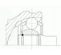 LÖBRO Rótula Set Rótulas Árbol de Transmisión Lado de Engranaje para VW