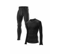 LÖFFLER Conjunto de ropa interior funcional para hombre TRANSTEX WARM negro | 48