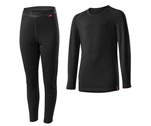 Loeffler Set Lang Transtex Warm - Conjunto térmico de Ropa Interior para niño, Color Negro, Talla 116 cm